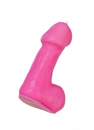 Розовая свеча в форме пениса - 47 гр. - Pecado - купить с доставкой в Прокопьевске