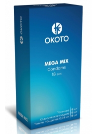Презервативы OKOTO Mega Mix - 18 шт. - Sitabella - купить с доставкой в Прокопьевске