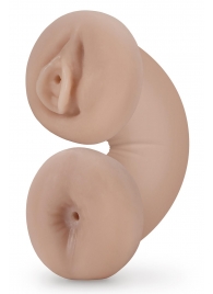 Телесный люминесцентный двусторонний мастурбатор Tasha - Blush Novelties - в Прокопьевске купить с доставкой