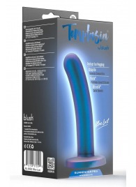 Синяя насадка с гладкой поверхностью Surrender 5.75 Inch Intermediate Pegging Dildo - 14,6 см. - Blush Novelties - купить с доставкой в Прокопьевске