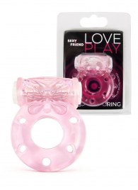 Розовое эрекционное виброкольцо с бабочкой - 1137 - в Прокопьевске купить с доставкой