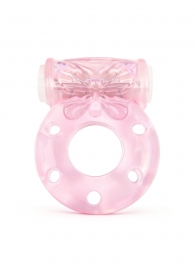 Розовое эрекционное виброкольцо с бабочкой - 1137 - в Прокопьевске купить с доставкой