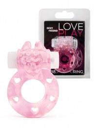 Розовое эрекционное виброкольцо в форме зайчика - 1137 - в Прокопьевске купить с доставкой