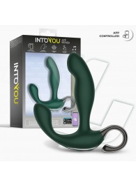 Зеленый вибромассажёр простаты Greeny - 12,8 см. - Intoyou - в Прокопьевске купить с доставкой