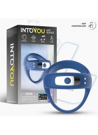 Синее интерактивное эрекционное виброкольцо Rank - Intoyou - в Прокопьевске купить с доставкой