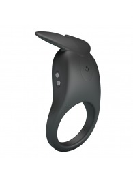 Черное перезаряжаемое виброкольцо Carlton - Baile - в Прокопьевске купить с доставкой