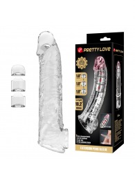 Прозрачный фаллоудлинитель с подхватом мошонки Silas - 26 см. - Baile - в Прокопьевске купить с доставкой