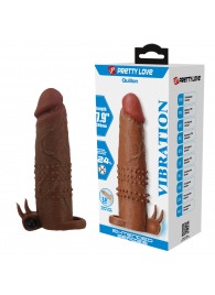 Коричневая насадка на пенис Quillon - 20 см. - Baile - в Прокопьевске купить с доставкой