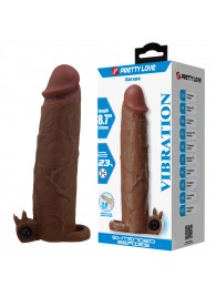 Коричневая насадка на пенис Xerxes - 22 см. - Baile - в Прокопьевске купить с доставкой