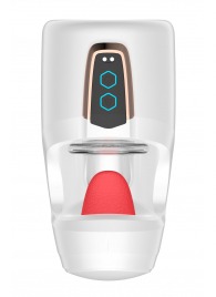 Белый мастурбатор с язычком и возвратно-поступательными движениями - Secwell - в Прокопьевске купить с доставкой