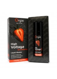 Жидкий вибратор Orgie High Voltage Strawberry - 15 мл. - ORGIE - купить с доставкой в Прокопьевске