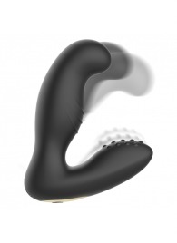 Черный вибромассажер простаты с ротацией и пультом ДУ - Ibiza - в Прокопьевске купить с доставкой