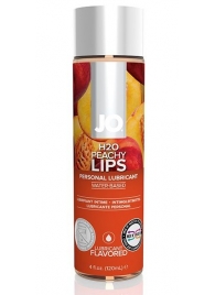 Лубрикант на водной основе с ароматом персика JO Flavored Peachy Lips - 120 мл. - System JO - купить с доставкой в Прокопьевске