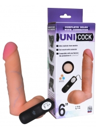 Фаллическая насадка Харнесс UNICOCK 6  с вибрацией - 18 см. - LOVETOY (А-Полимер) - купить с доставкой в Прокопьевске