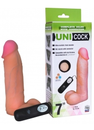 Фаллическая насадка Харнесс UNICOCK 7  с вибрацией - 19 см. - LOVETOY (А-Полимер) - купить с доставкой в Прокопьевске