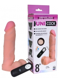 Фаллическая насадка Харнесс UNICOCK 8  с вибрацией - 20 см. - LOVETOY (А-Полимер) - купить с доставкой в Прокопьевске