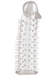 Прозрачная насадка на половой член с закрытой головкой и шипами - 12,5 см. - ToyFa - в Прокопьевске купить с доставкой