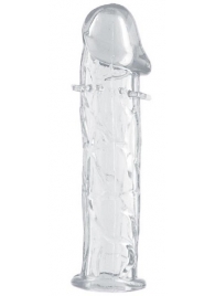Гладкая прозрачная насадка с усиками под головкой - 12,5 см. - Toyfa Basic - в Прокопьевске купить с доставкой