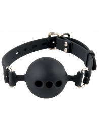 Силиконовый кляп-шар с отверстиями для дыхания Silicone Breathable Ball Gag Small - Pipedream - купить с доставкой в Прокопьевске