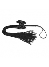 Чёрная плётка Lilly Whip Bijoux - Bijoux Indiscrets - купить с доставкой в Прокопьевске
