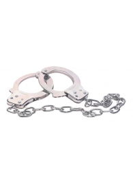 Наручники из металла с длинной цепочкой CHROME HANDCUFFS METAL HANDCUFFS W. KEY - NMC - купить с доставкой в Прокопьевске