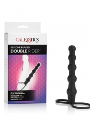 Насадка на пенис для двойного проникновения Silicone Beaded Double Rider - 14 см. - California Exotic Novelties - в Прокопьевске купить с доставкой