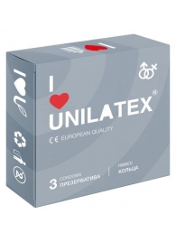 Презервативы с рёбрами Unilatex Ribbed - 3 шт. - Unilatex - купить с доставкой в Прокопьевске