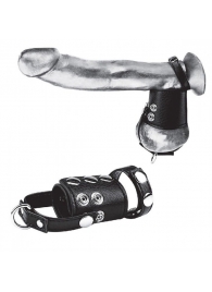 Кольцо на член и мошонку Cock Ring With 2  Ball Stretcher And Optional Weight Ring - BlueLine - в Прокопьевске купить с доставкой