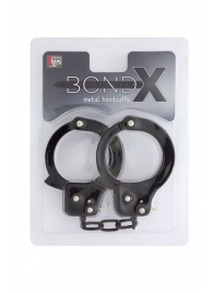 Чёрные наручники из листового металла BONDX METAL CUFFS BLACK - Dream Toys - купить с доставкой в Прокопьевске