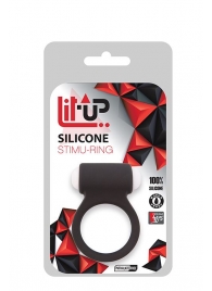 Чёрное эрекционное виброкольцо LIT-UP SILICONE STIMU RING 3 BLACK - Dream Toys - в Прокопьевске купить с доставкой