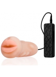 Мастурбатор-ротик с вибрацией REALSTUFF VIBRATING MASTURBATOR MOUTH - Dream Toys - в Прокопьевске купить с доставкой