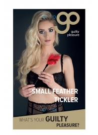 Пластиковая метелочка с красными пёрышками Small Feather Tickler - 32 см. - Blush Novelties - купить с доставкой в Прокопьевске