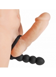 Насадка для двойного проникновения Double Fun Cock Ring with Double Penetration Vibe - XR Brands - в Прокопьевске купить с доставкой