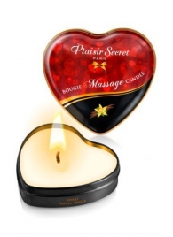 Массажная свеча с ароматом ванили Bougie Massage Candle - 35 мл. - Plaisir Secret - купить с доставкой в Прокопьевске