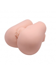 Реалистичный мастурбатор с вибрацией и двумя тоннелями - вагиной и анусом - Baile - в Прокопьевске купить с доставкой