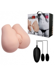 Реалистичный мастурбатор с вибрацией и двумя тоннелями - вагиной и анусом - Baile - в Прокопьевске купить с доставкой