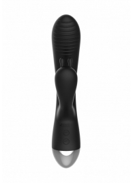 Чёрный вибратор E-Stimulation Rabbit Vibrator с электростимуляцией - 19 см. - Shots Media BV - купить с доставкой в Прокопьевске