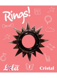 Чёрное эрекционное кольцо Rings Cristal - Lola Games - в Прокопьевске купить с доставкой