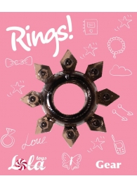 Чёрное эрекционное кольцо Rings Gear - Lola Games - в Прокопьевске купить с доставкой