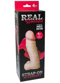 Реалистичная насадка с мошонкой REAL Standard - 15,5 см. - LOVETOY (А-Полимер) - купить с доставкой в Прокопьевске