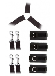 Комплект наручников и поножей LUXURIOUS BED RESTRAINT CUFF SET - Blush Novelties - купить с доставкой в Прокопьевске