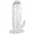 Прозрачная гелевая насадка с клиторальным отростком - 13 см. - Toyfa Basic - в Прокопьевске купить с доставкой