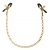 Чёрные с золотом зажимы на соски Gold Chain Nipple Clamps - Pipedream - купить с доставкой в Прокопьевске