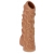 Телесная насадка с венками и открытой головкой Nude Sleeve L - 14 см. - KOKOS - в Прокопьевске купить с доставкой