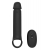 Черная насадка-удлинитель с вибрацией Vibrating Extender With Remote - Dream Toys - в Прокопьевске купить с доставкой