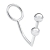 Кольцо на пенис с анальным стимулятором Two Bead Stainless Steel Anal Hook   Cock Ring - BlueLine - в Прокопьевске купить с доставкой