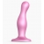 Розовая насадка Strap-On-Me Dildo Plug Curvy size M - Strap-on-me - купить с доставкой в Прокопьевске