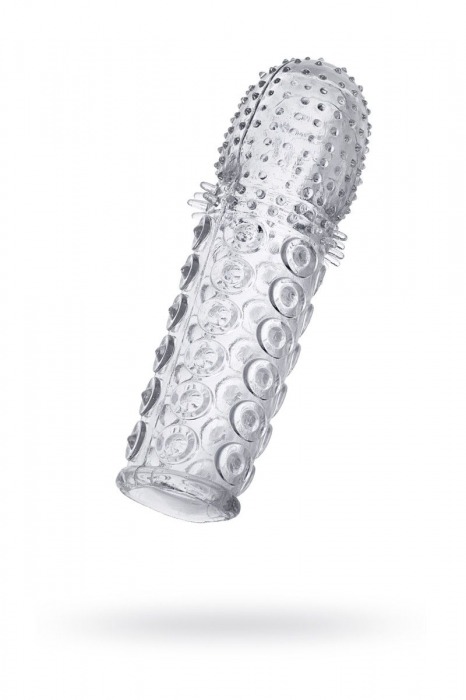 Прозрачная закрытая гелевая насадка - 13,5 см. - Toyfa Basic - в Прокопьевске купить с доставкой