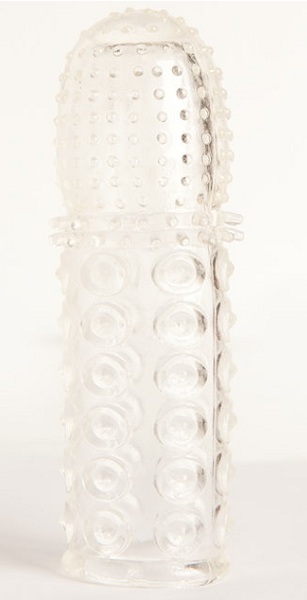 Прозрачная закрытая гелевая насадка - 13,5 см. - Toyfa Basic - в Прокопьевске купить с доставкой