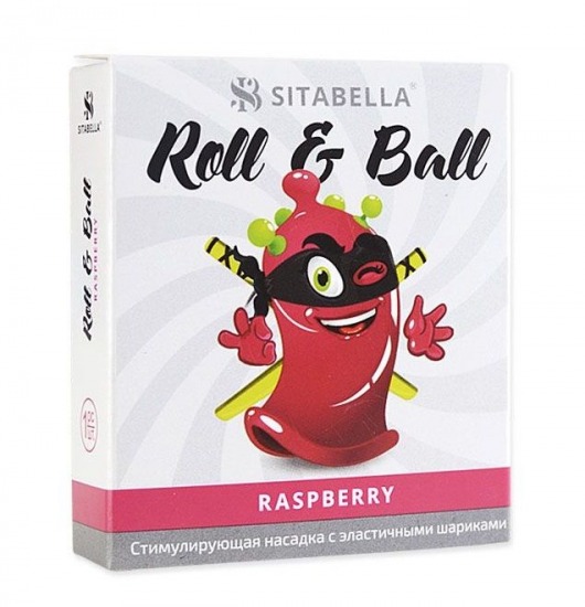 Стимулирующий презерватив-насадка Roll   Ball Raspberry - Sitabella - купить с доставкой в Прокопьевске